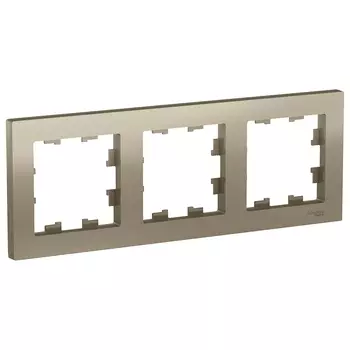 Рамка Schneider Electric ATLASDESIGN, 3-поста, шампань (ATN000503)
