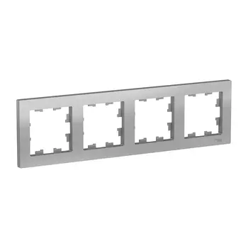 Рамка Schneider Electric ATLASDESIGN, 4-поста, алюминий (ATN000304)