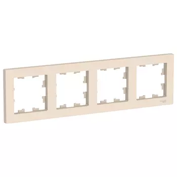 Рамка Schneider Electric ATLASDESIGN, 4-поста, бежевый (ATN000204)