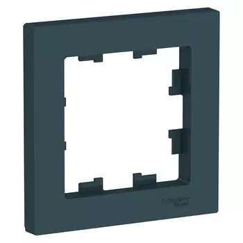 Рамка Schneider Electric ATLASDESIGN, горизонтальная, 1-пост, изумруд (ATN000801)