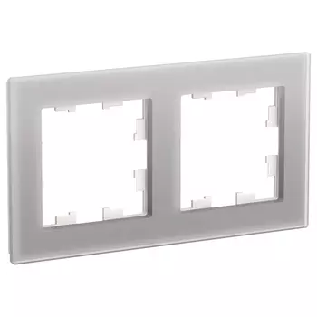 Рамка Schneider Electric ATLASDESIGN NATURE, 2-поста, органическое стекло, алюминий (ATN320302)