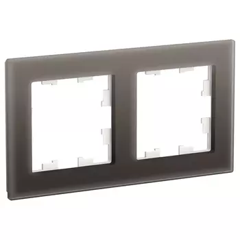 Рамка Schneider Electric ATLASDESIGN NATURE, 2-поста, органическое стекло, мокко (ATN320602)