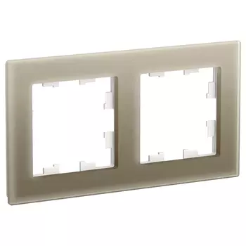 Рамка Schneider Electric ATLASDESIGN NATURE, 2-поста, органическое стекло, шампань (ATN320502)