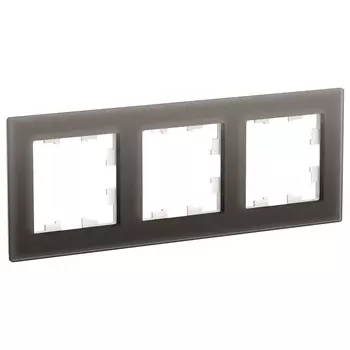Рамка Schneider Electric ATLASDESIGN NATURE, 3-поста, органическое стекло, мокко (ATN320603)