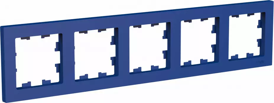 Рамка Schneider Electric AtlasDesign Nature, 5-постов, аквамарин (ATN001105)