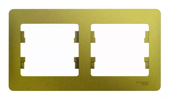 Рамка Schneider Electric GLOSSA, горизонтальная, 2-поста, фисташковый (GSL001002)