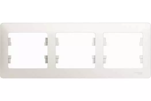 Рамка Schneider Electric GLOSSA, горизонтальная, 3-поста, перламутровый (GSL000603)