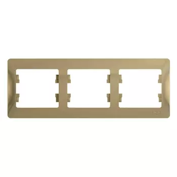 Рамка Schneider Electric GLOSSA, горизонтальная, 3-поста, титан (GSL000403)