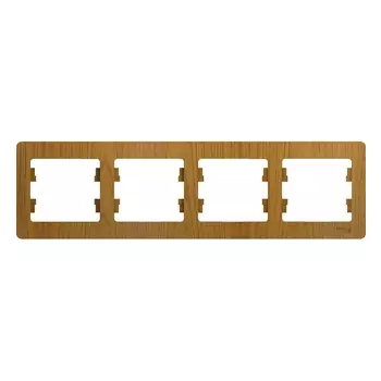 Рамка Schneider Electric GLOSSA, горизонтальная, 4-поста, 4-модуля, дерево (GSL000504)