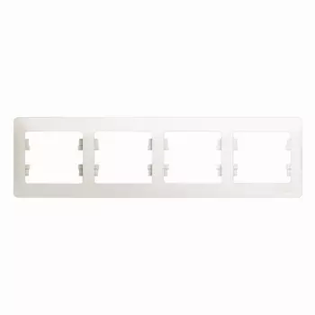 Рамка Schneider Electric GLOSSA, горизонтальная, 4-поста, перламутровый (GSL000604)