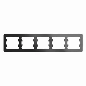 Рамка Schneider Electric GLOSSA, горизонтальная, 5-постов, антрацит (GSL000705)