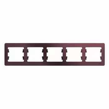 Рамка Schneider Electric GLOSSA, горизонтальная, 5-постов, баклажановый (GSL001105)