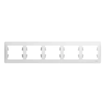 Рамка Schneider Electric GLOSSA, горизонтальная, 5-постов, белый (GSL000105)