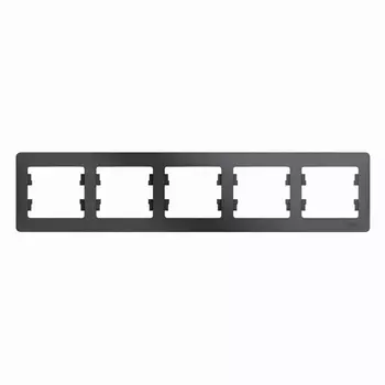 Рамка Schneider Electric GLOSSA, горизонтальная, 5-постов, графит (GSL001305)