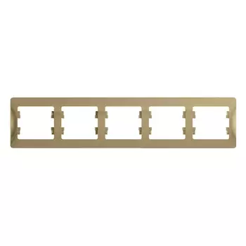 Рамка Schneider Electric GLOSSA, горизонтальная, 5-постов, титан (GSL000405)