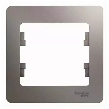 Рамка Schneider Electric GLOSSA, горизонтальная и вертикальная, 1-пост, 1, платина (GSL001201)