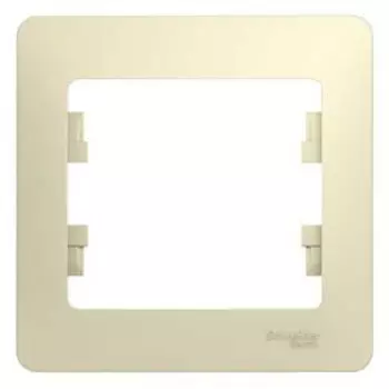 Рамка Schneider Electric GLOSSA, горизонтальная и вертикальная, 1-пост, 2-модуля, бежевый (GSL000201)