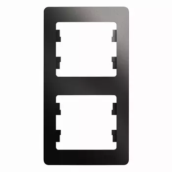 Рамка Schneider Electric GLOSSA, вертикальная, 2-поста, черный (GSL000706)