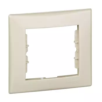Рамка Schneider Electric Sedna, горизонтальная, 1-пост, бежевый (SDN5800147)