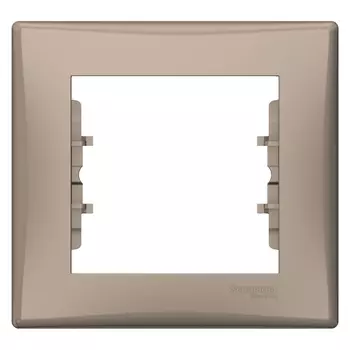 Рамка Schneider Electric Sedna, горизонтальная, 1-пост, титан (SDN5800168)