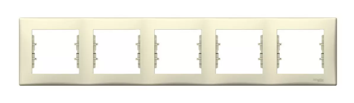 Рамка Schneider Electric Sedna, горизонтальная, 5-постов, бежевый (SDN5800947)