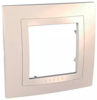 Рамка Schneider Electric Unica MGU2.002.25M, горизонтальная, 1-пост, 2-модуля, бежевый (MGU2.002.25M)