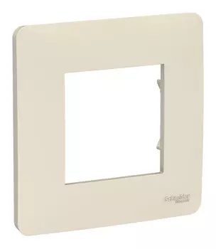 Рамка Schneider Electric UNICA STUDIO, горизонтальная и вертикальная, 1-пост, 2-модуля, бежевый (NU200244)