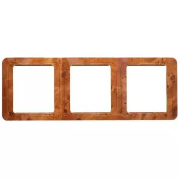 Рамка Светозар Гамма SV-54149-N, вертикальная, 3-поста, орех (SV-54149-N)