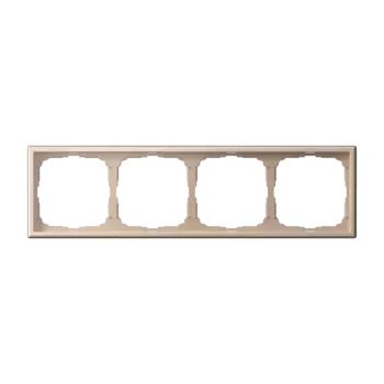 Рамка Systeme Electric ARTGALLERY, горизонтальная и вертикальная, 4-поста, песочный (GAL001204)