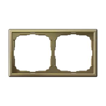 Рамка Systeme Electric ARTGALLERY, горизонтальная и вертикальная, 2-поста, золото (GAL001602)
