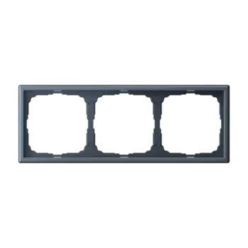 Рамка Systeme Electric ARTGALLERY, горизонтальная и вертикальная, 3-поста, грифель (GAL000703)