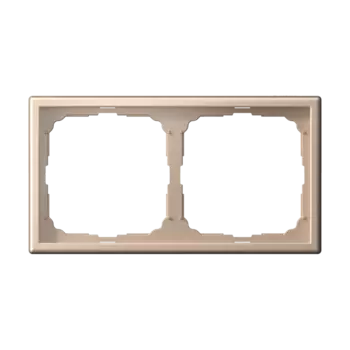 Рамка Systeme Electric ARTGALLERY, горизонтальная и вертикальная, 2-поста, песочный (GAL001202)