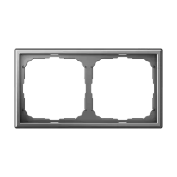 Рамка Systeme Electric ARTGALLERY, горизонтальная и вертикальная, 2-поста, сталь (GAL000902)