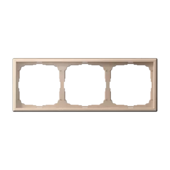 Рамка Systeme Electric ARTGALLERY, горизонтальная и вертикальная, 3-поста, песочный (GAL001203)