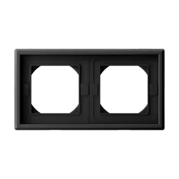 Рамка Systeme Electric ARTGALLERY, горизонтальная и вертикальная, 2-поста, карбон (GAL441002)