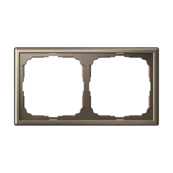 Рамка Systeme Electric ARTGALLERY, горизонтальная и вертикальная, 2-поста, МОККО (GAL000602)