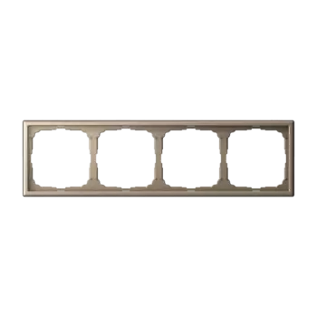 Рамка Systeme Electric ARTGALLERY, горизонтальная и вертикальная, 4-поста, шампань (GAL000504)
