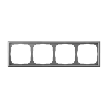 Рамка Systeme Electric ARTGALLERY, горизонтальная и вертикальная, 4-поста, сталь (GAL000904)