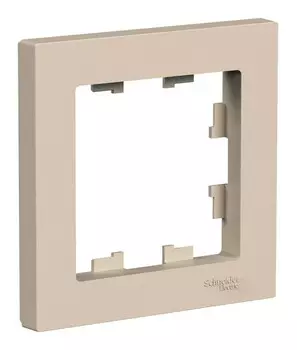 Рамка Systeme Electric AtlasDesign, 1-пост, песочный (ATN001201)