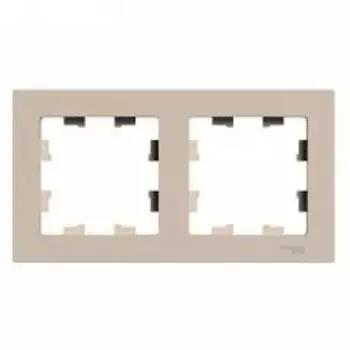 Рамка Systeme Electric AtlasDesign, 2-поста, песочный (ATN001202)