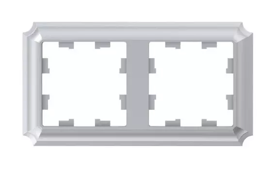 Рамка Systeme Electric AtlasDesign Antique, горизонтальная и вертикальная, 2-поста, алюминий (ATN100302)