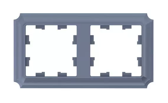 Рамка Systeme Electric AtlasDesign Antique, горизонтальная и вертикальная, 2-поста, грифель (ATN100702)