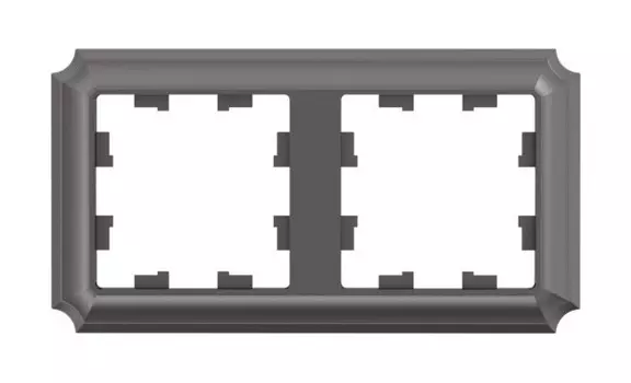 Рамка Systeme Electric AtlasDesign Antique, горизонтальная и вертикальная, 2-поста, МОККО (ATN100602)