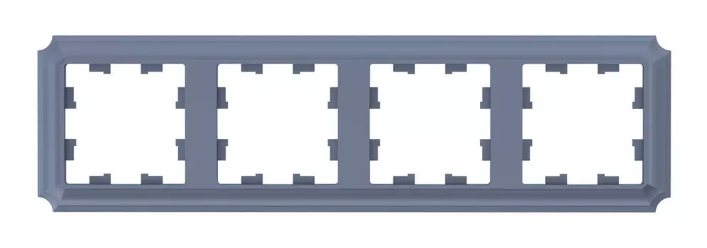 Рамка Systeme Electric AtlasDesign Antique, горизонтальная и вертикальная, 4-поста, грифель (ATN100704)