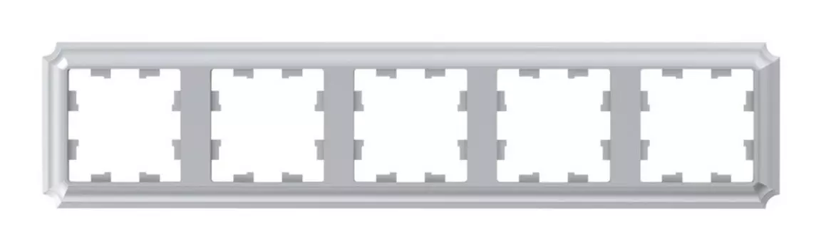 Рамка Systeme Electric AtlasDesign Antique, горизонтальная и вертикальная, 5-постов, алюминий (ATN100305)