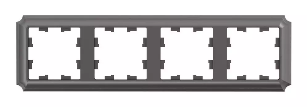 Рамка Systeme Electric AtlasDesign Antique, горизонтальная и вертикальная, 4-поста, МОККО (ATN100604)