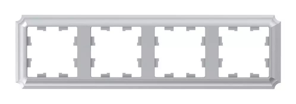 Рамка Systeme Electric AtlasDesign Antique, горизонтальная и вертикальная, 4-поста, алюминий (ATN100304)