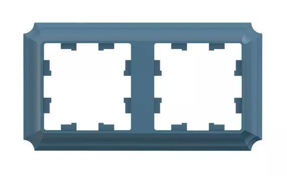 Рамка Systeme Electric AtlasDesign Antique, горизонтальная и вертикальная, 2-поста, изумруд (ATN100802)