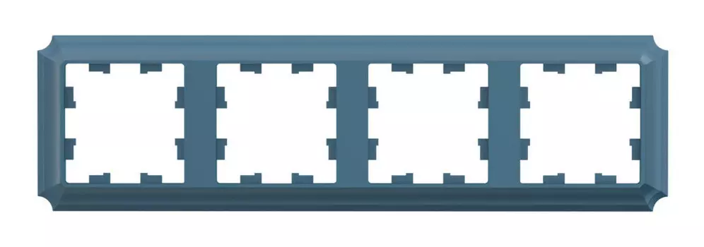 Рамка Systeme Electric AtlasDesign Antique, горизонтальная и вертикальная, 4-поста, изумруд (ATN100804)