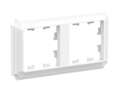 Рамка Systeme Electric AtlasDesign Antique, горизонтальная и вертикальная, 2-поста, лотос (ATN101302)